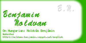 benjamin moldvan business card
