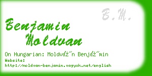 benjamin moldvan business card